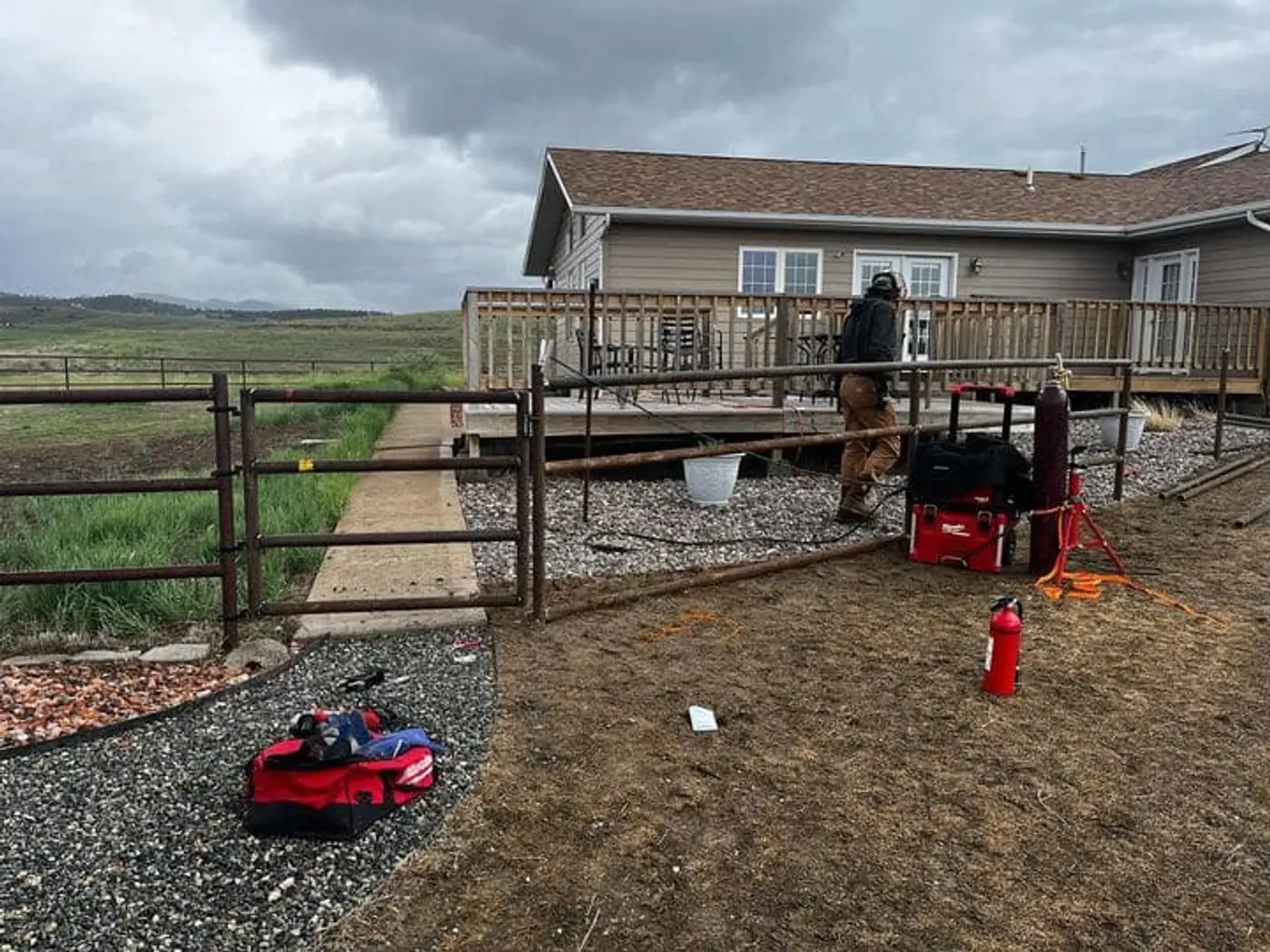 Ranch improvement work on a Montana property
