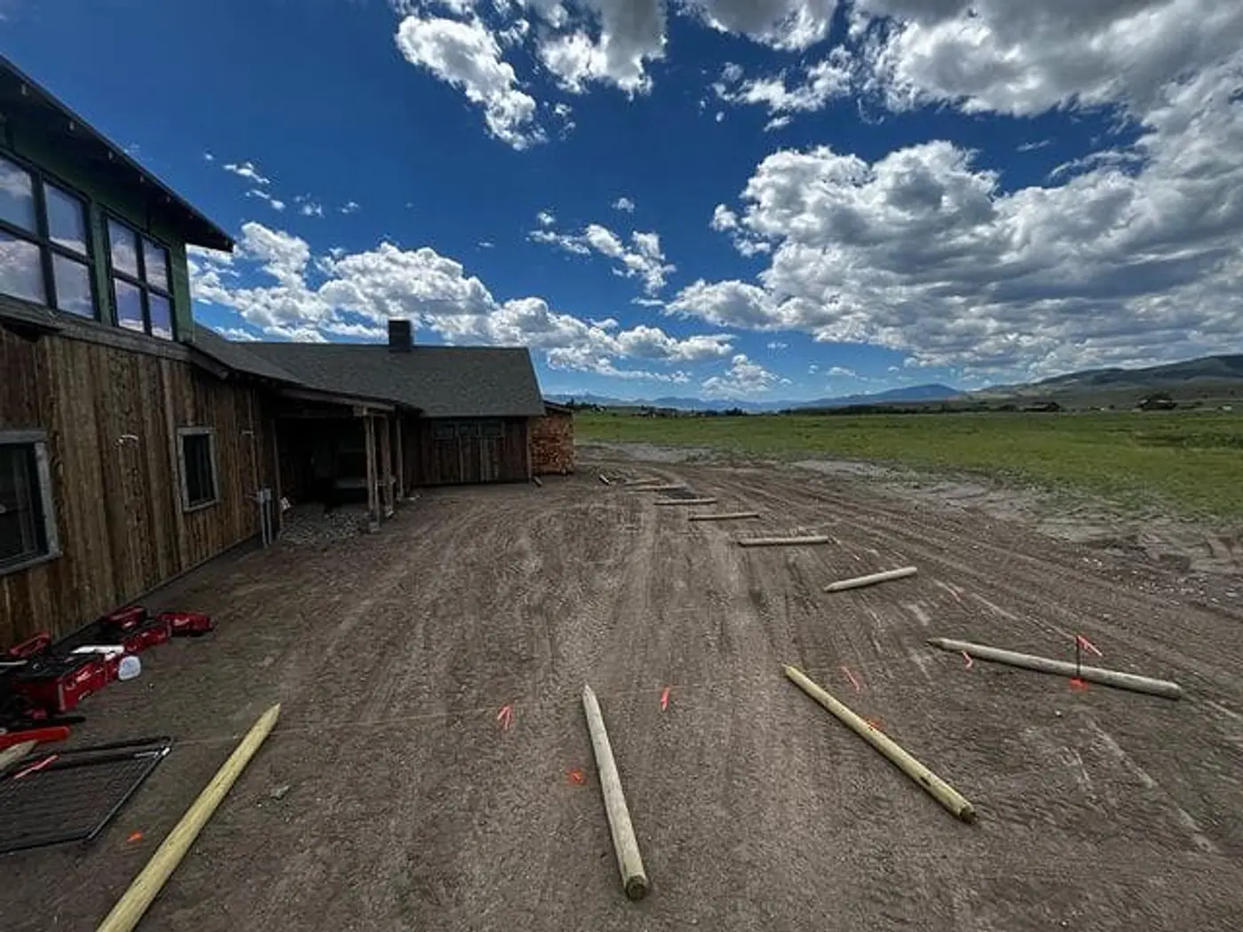 Barn demolition in Paradise Valley, Montana