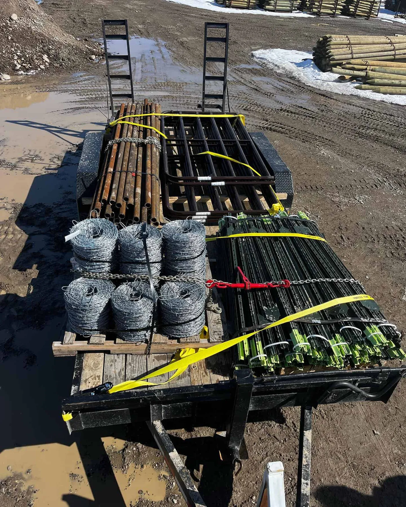 Electric fencing for livestock on a Montana ranch