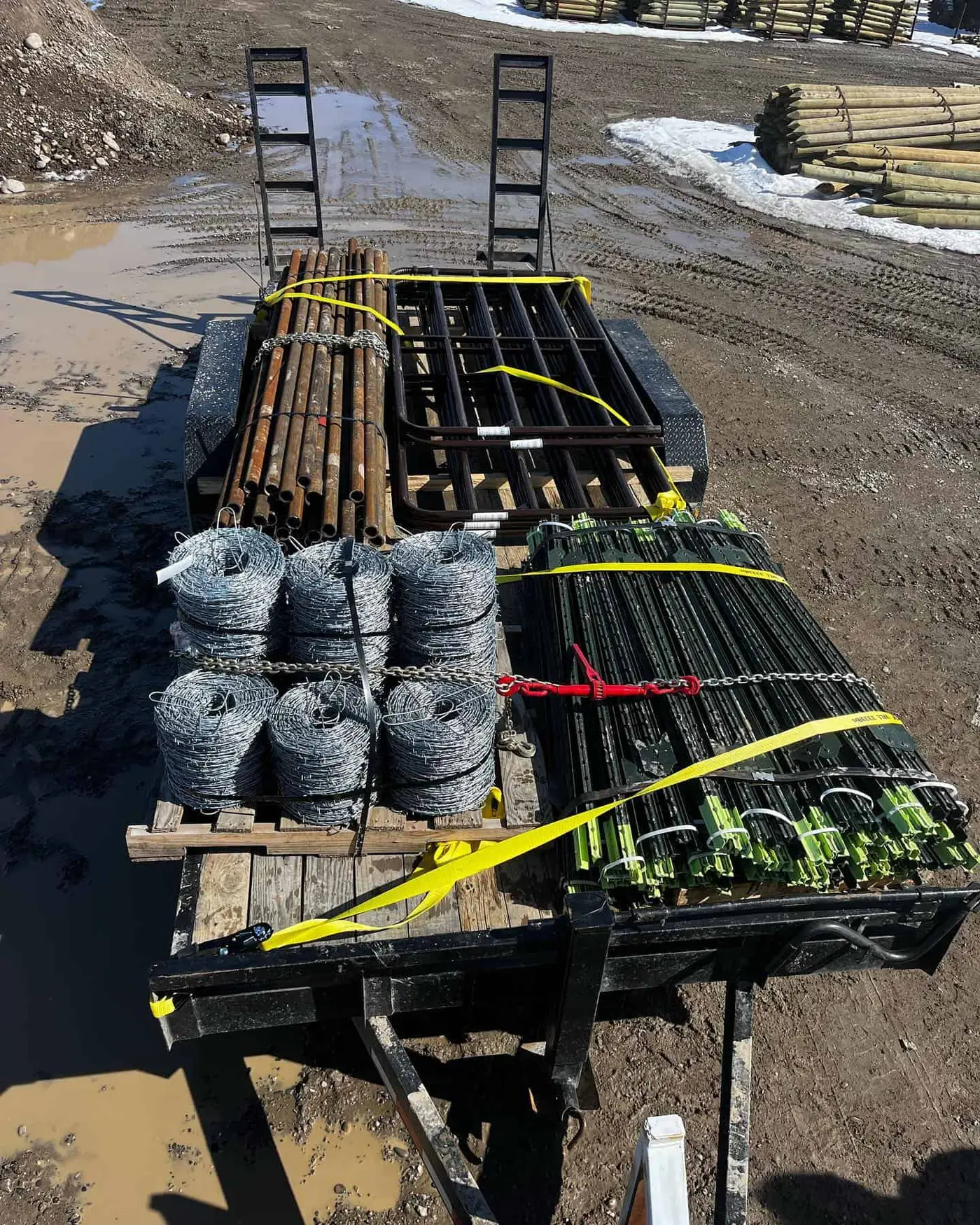 Electric fencing for livestock on a Montana ranch
