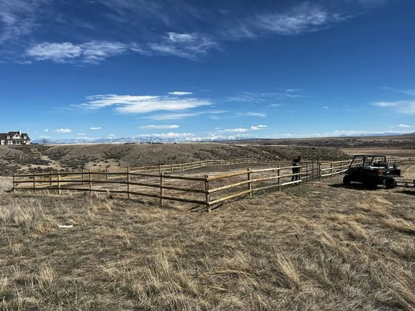 Ranch style fencing near Bozeman, Montana
