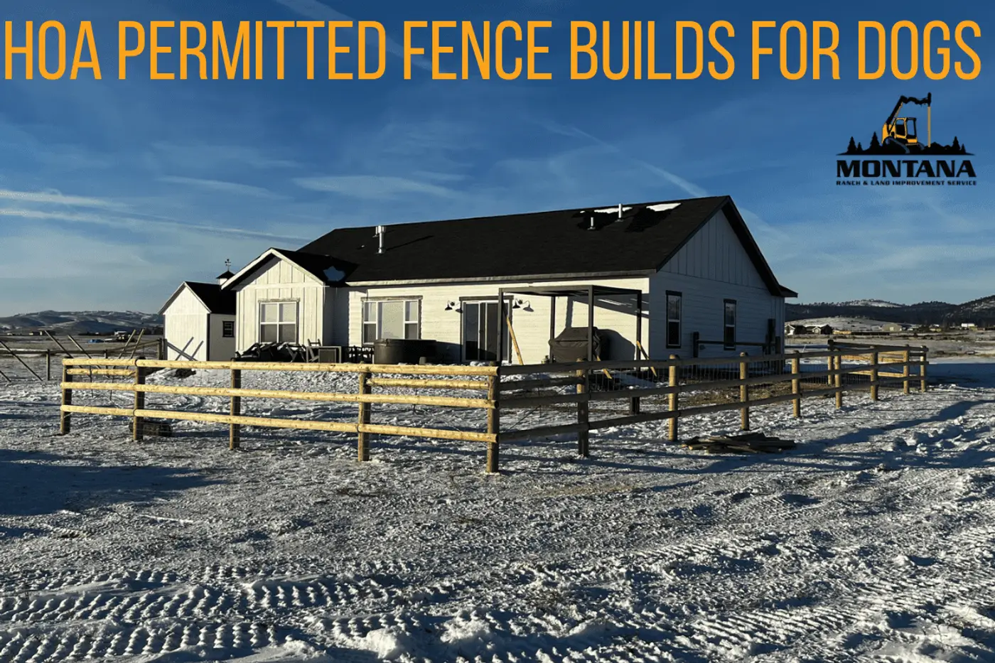 New fence installation in Bozeman, Montana