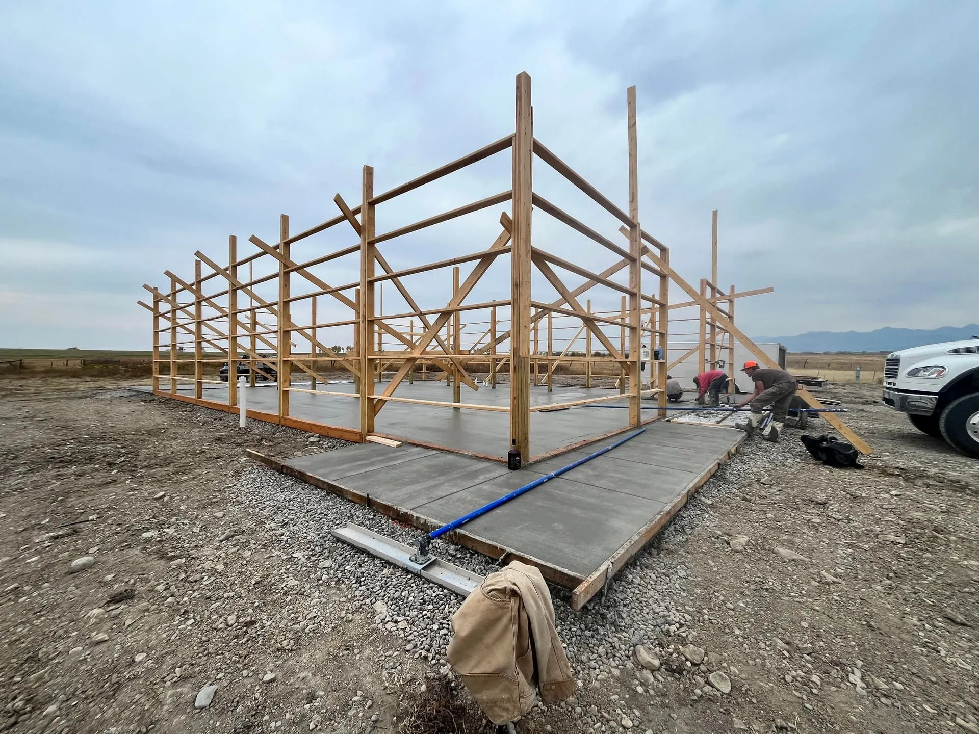 Concrete and site work on a Montana property