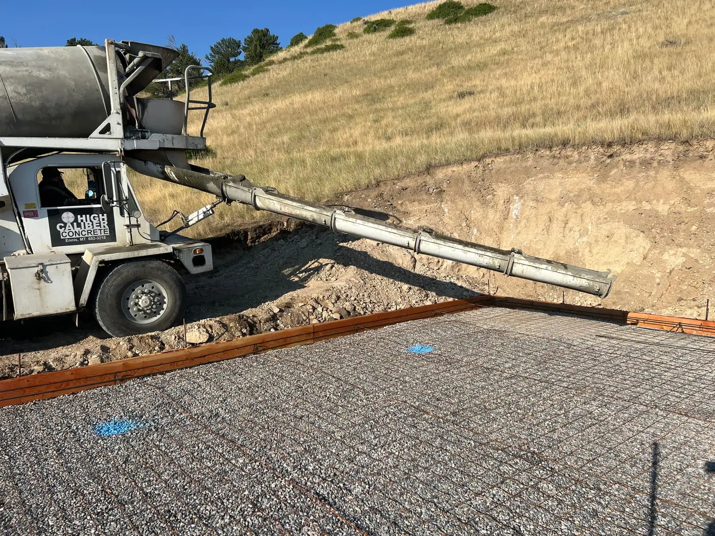Concrete flatwork on a Montana property