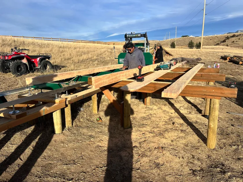 Rough-Sawn Timber Pergolas project by Montana Ranch & Land in Southwest Montana — photo 1