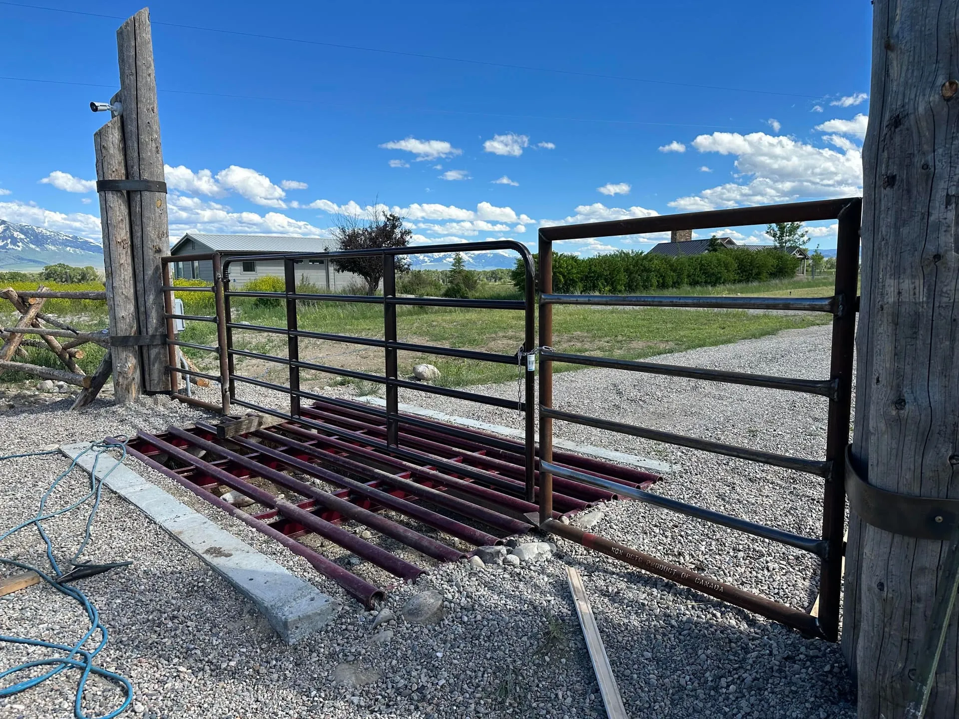 Cattle guard and ranch access work in Montana