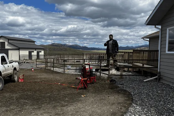 Oil-Field Pipe fence by Montana Ranch & Land