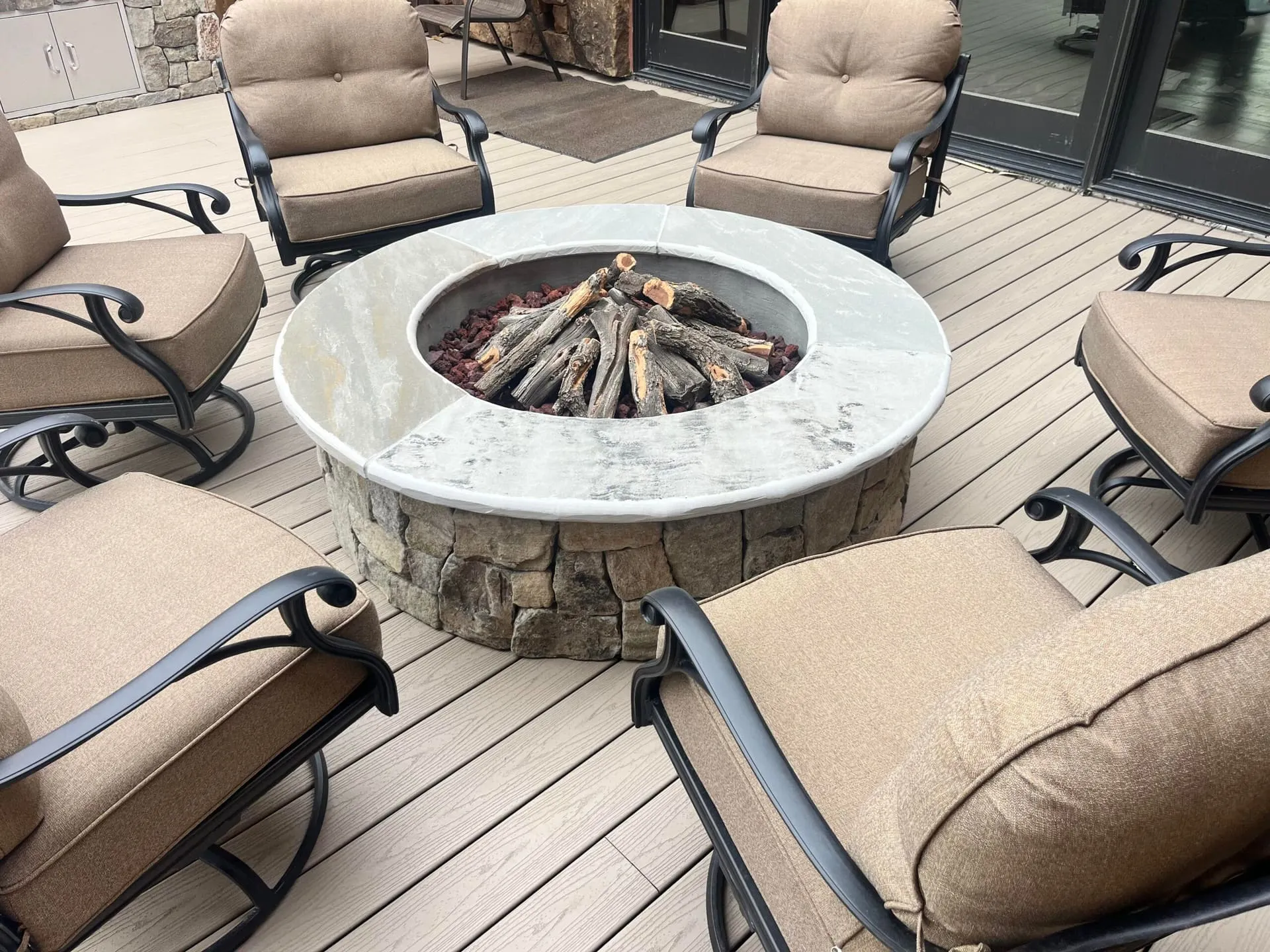 Stone masonry work on a Montana property