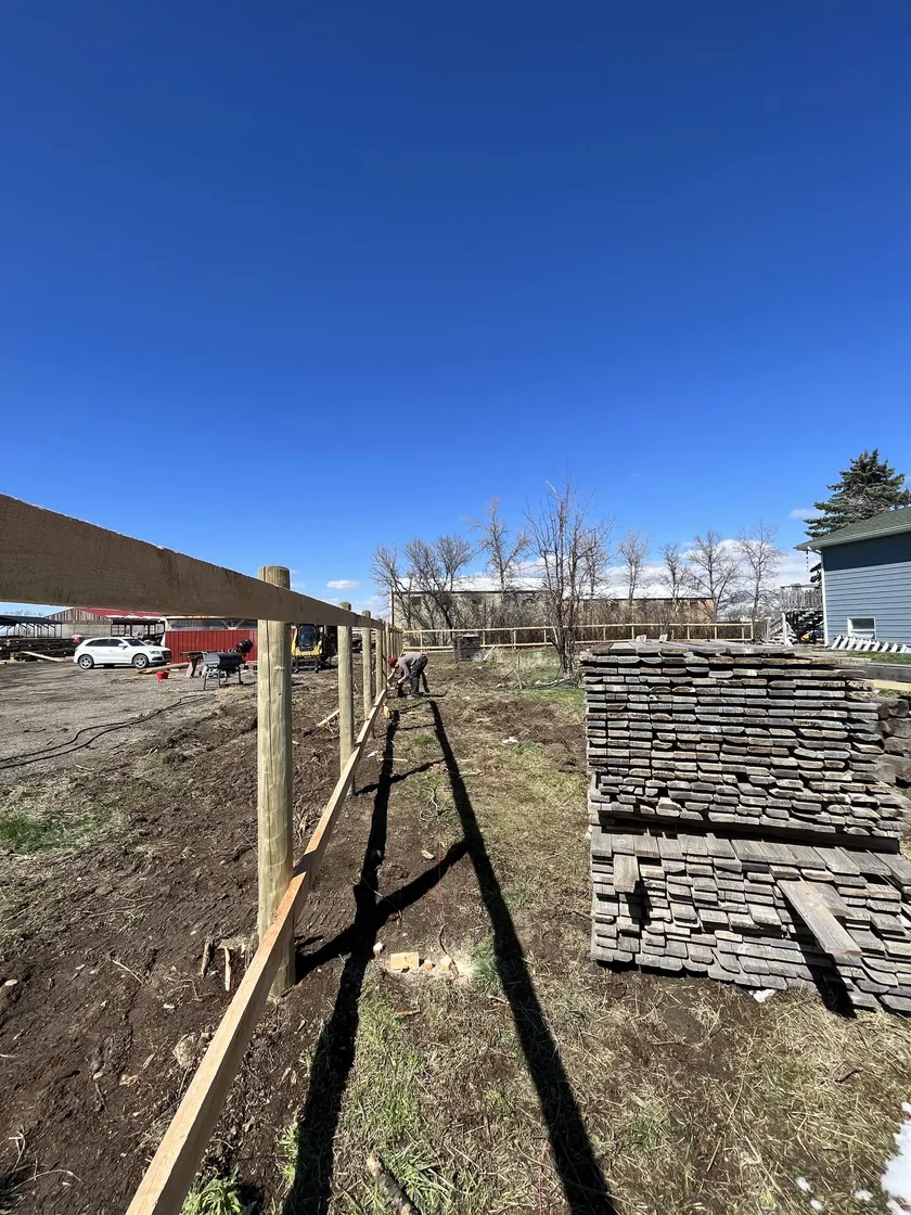 Cedar Privacy Fence project by Montana Ranch & Land in Southwest Montana — photo 1