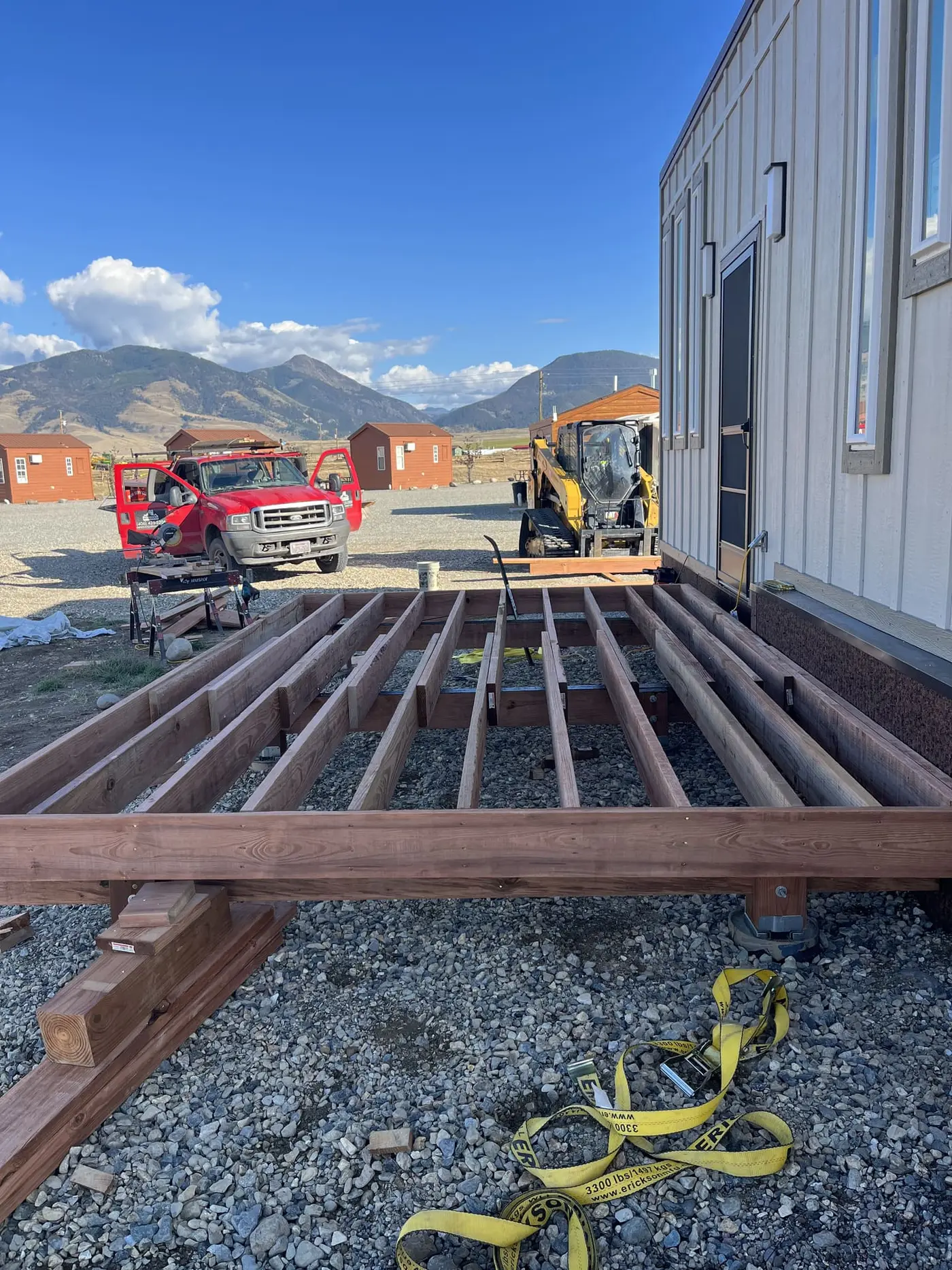 Custom deck on a Montana property